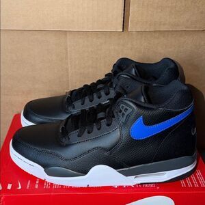 Nike Flight Legacy Black Hyper Blue BQ4212-003 Men’s Size 9.5
